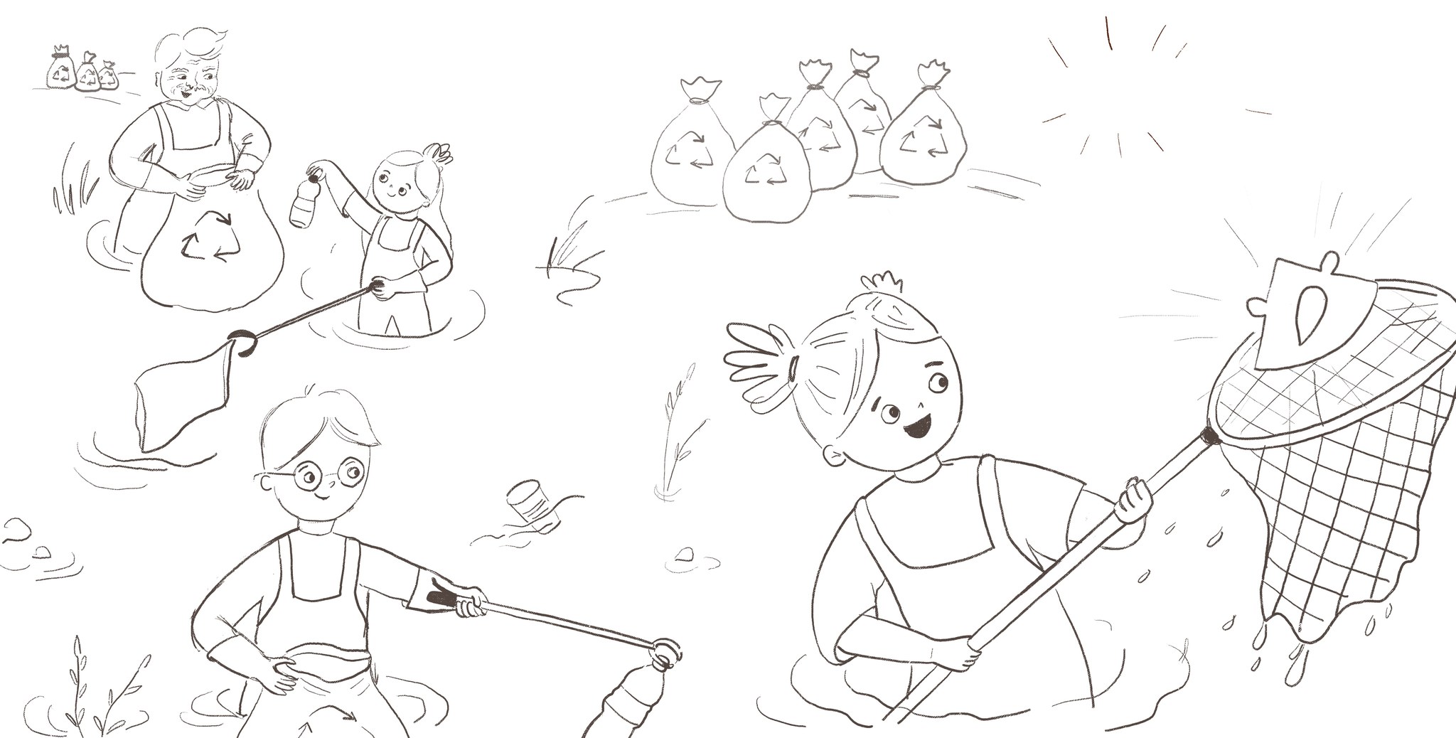 Cleaning the canals together