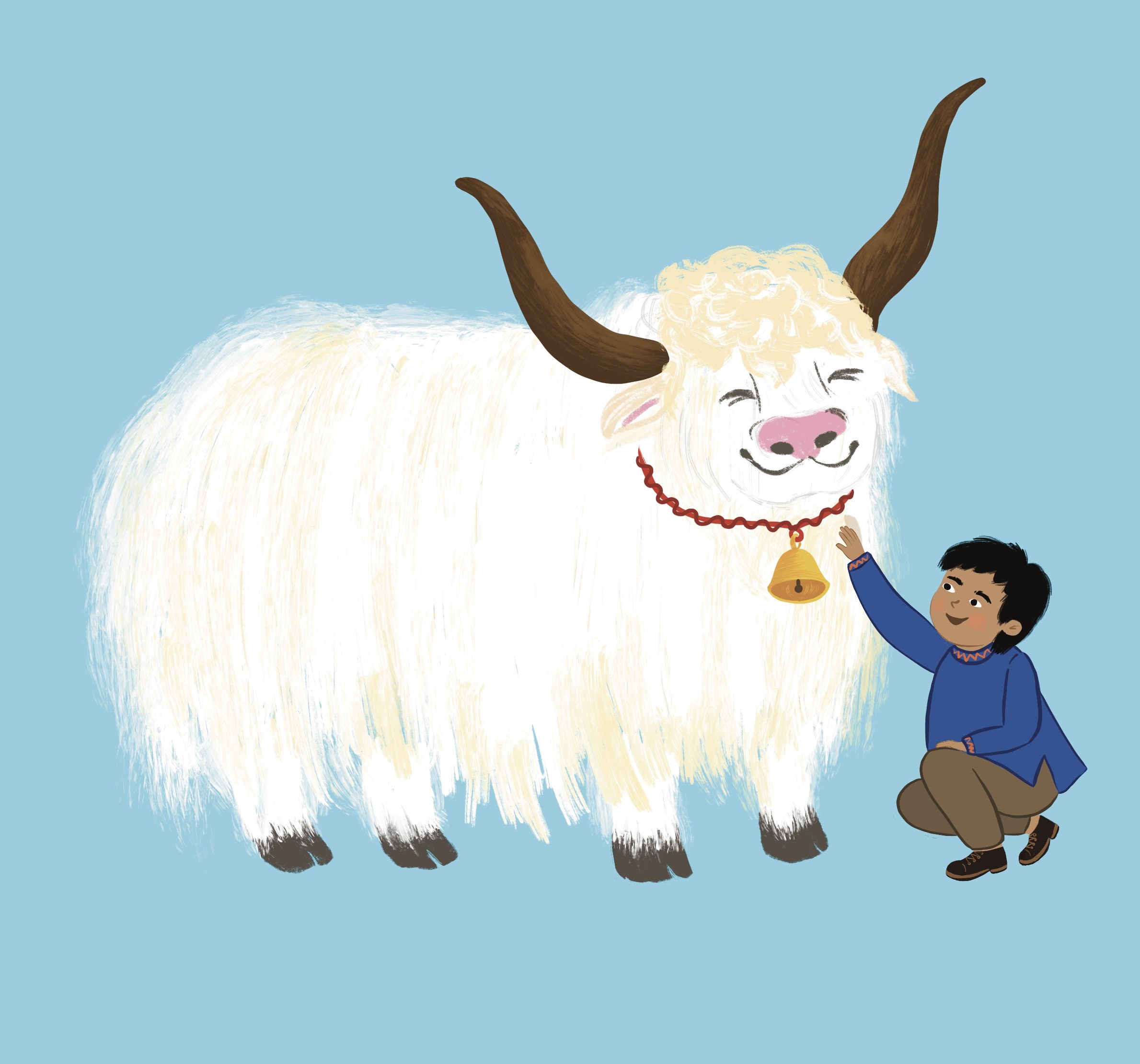 Boy and yak Shangri La